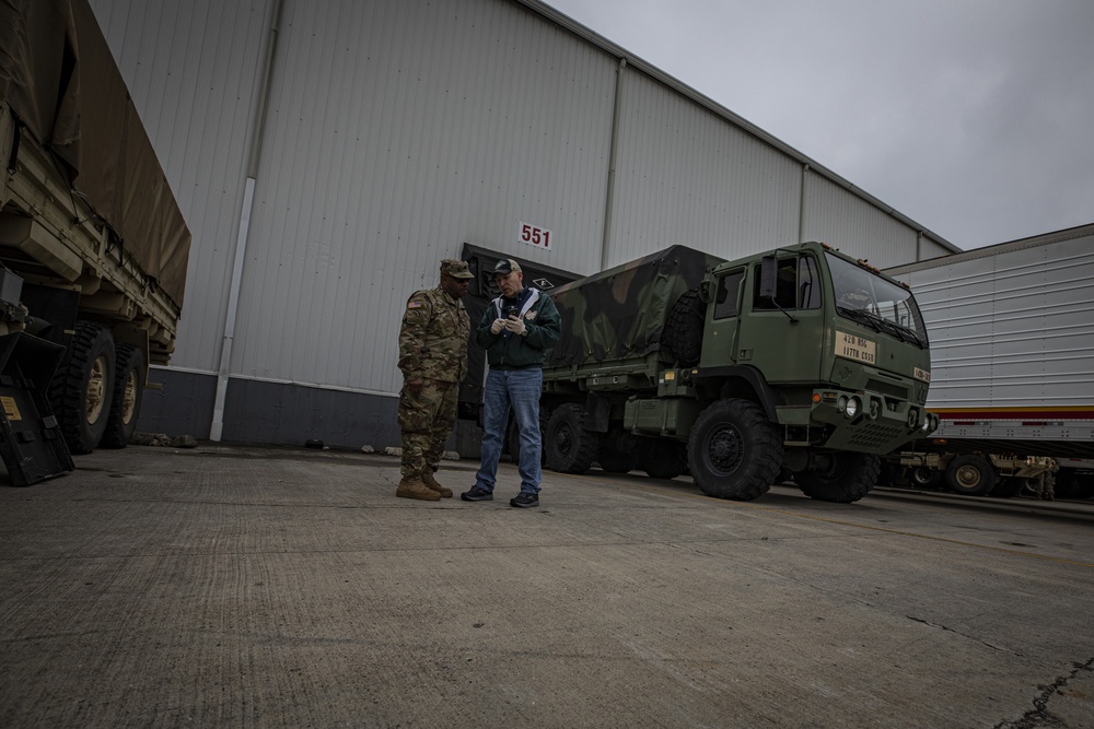 143rd Transportation Company Soldiers receive protective gear from NJ Department of Health