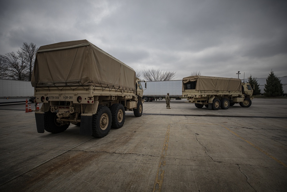 143rd Transportation Company Soldiers receive protective gear from NJ Department of Health