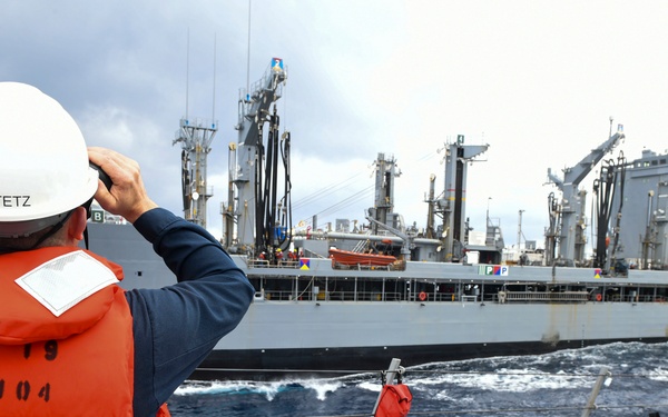 Sterett and Henry J. Kaiser Participate in a Replenishment-At-Sea