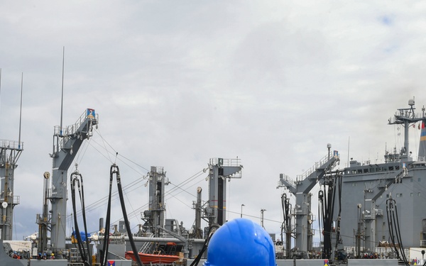Sterett and Henry J. Kaiser Participate in a Replenishment-At-Sea