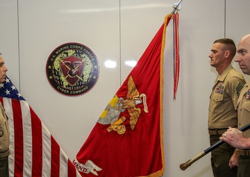 MARFORCYBER Hosts Digital Relief and Appointment Ceremony: Bids Sgt. Maj. Krause Farewell, Welcomes Sgt. Maj. Williamson Through Video Conference
