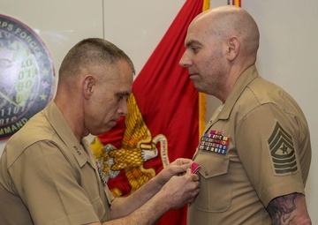 MARFORCYBER Hosts Digital Relief and Appointment Ceremony: Bids Sgt. Maj. Krause Farewell, Welcomes Sgt. Maj. Williamson Through Video Conference