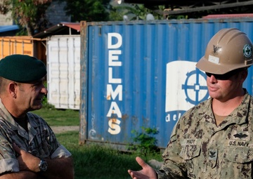 NMCB-5 hosts U.K. Royal Marines Deputy J4 and U.S. Army chief for the Office of Defense Cooperation U.S. Embassy Dili, Timor-Leste.