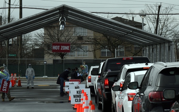 New York National Guard supports COVID-19 test site on Staten Island