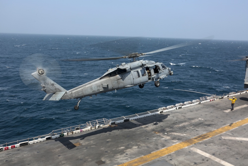 Flight operations aboard USS Bataan