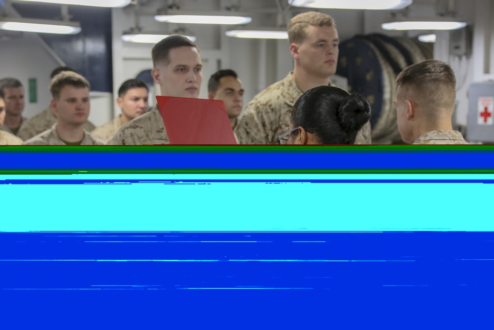 26th MEU Officers promoted aboard USS Bataan