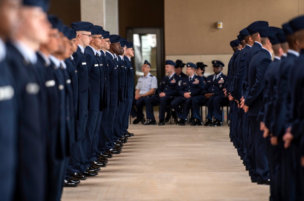 Social distancing practiced at U.S. Air Force BMT graduation