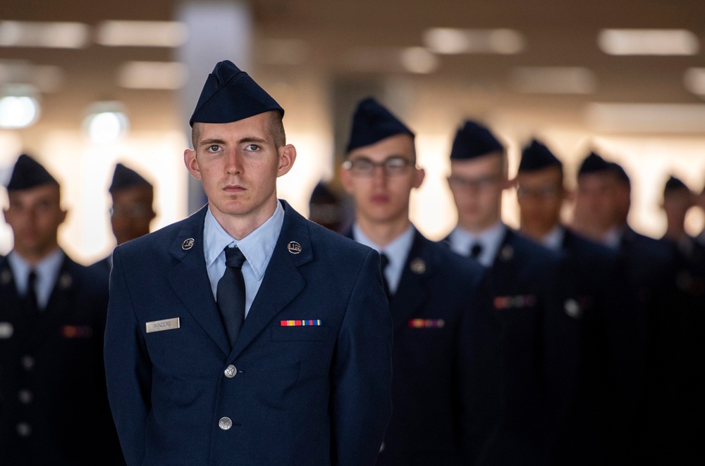 Social distancing practiced at U.S. Air Force BMT graduation