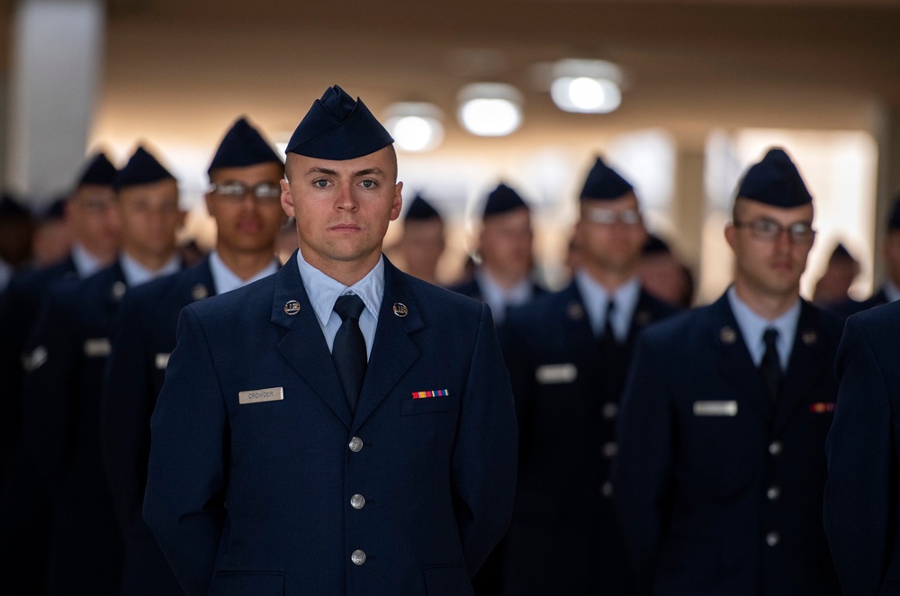 Social distancing practiced at U.S. Air Force BMT graduation