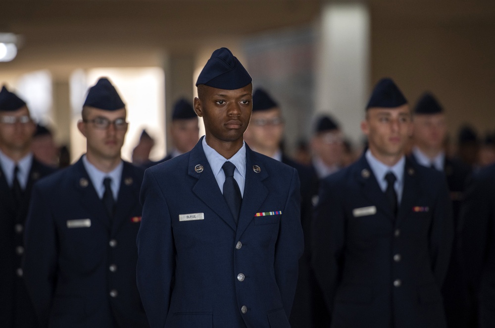 Social distancing practiced at U.S. Air Force BMT graduation