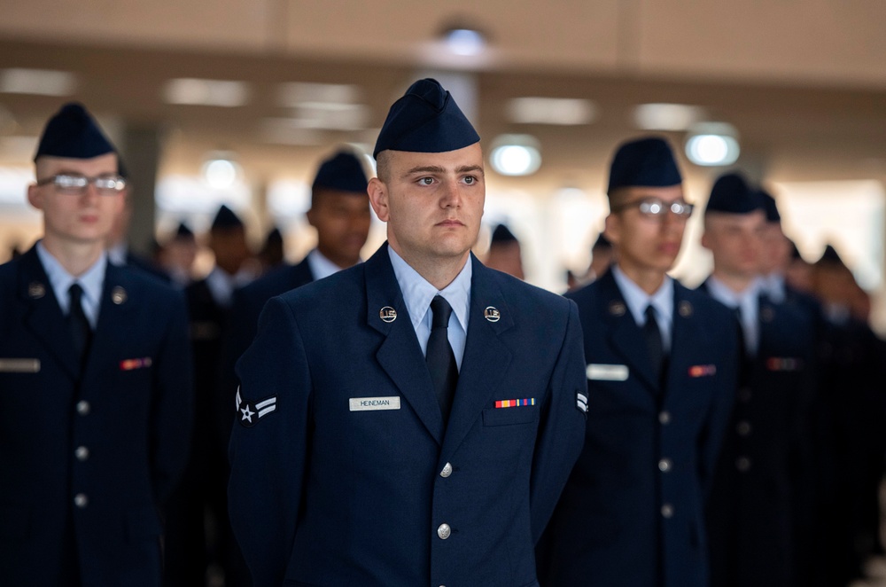 Social distancing practiced at U.S. Air Force BMT graduation