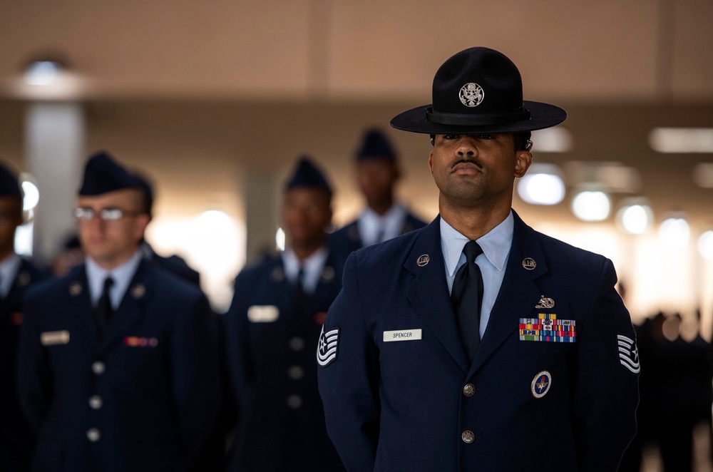 Social distancing practiced at U.S. Air Force BMT graduation