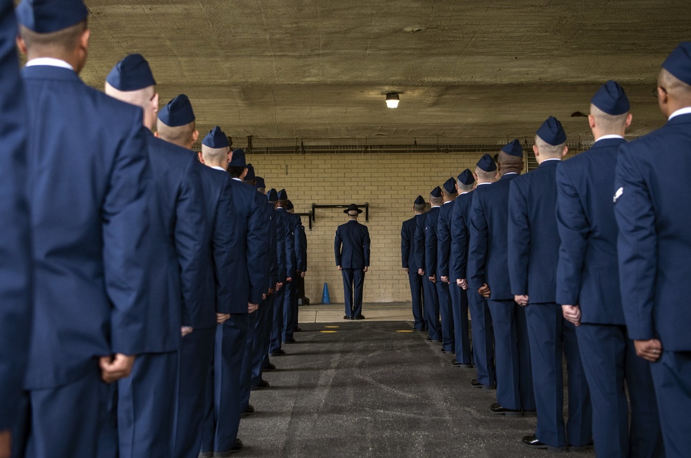 Social distancing practiced at U.S. Air Force BMT graduation