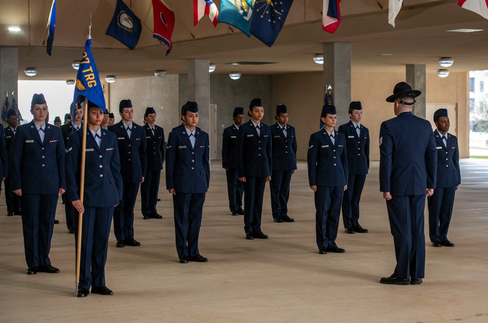 Social distancing practiced at U.S. Air Force BMT graduation