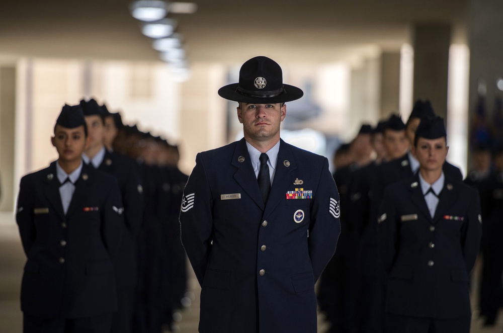 Social distancing practiced at U.S. Air Force BMT graduation