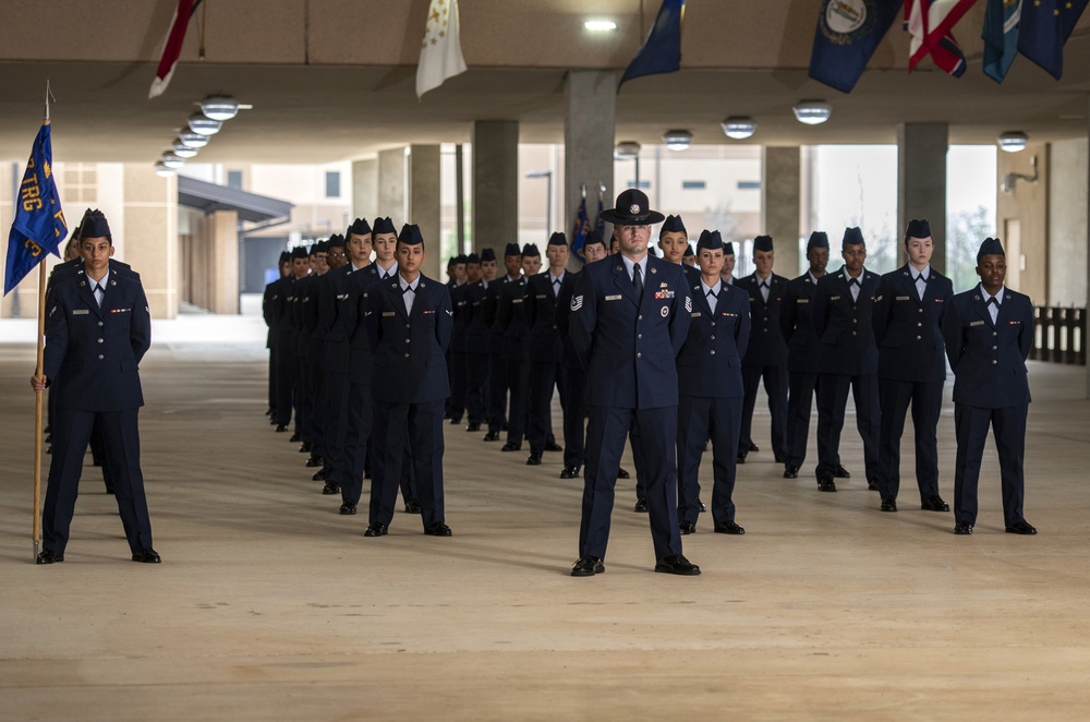 Social distancing practiced at U.S. Air Force BMT graduation