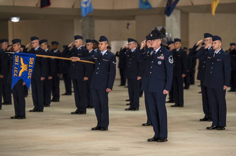 Social distancing practiced at U.S. Air Force BMT graduation