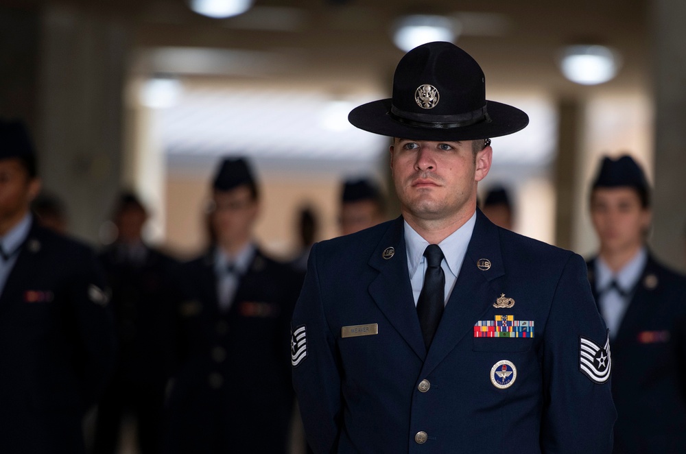 Social distancing practiced at U.S. Air Force BMT graduation