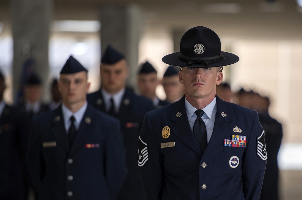 Social distancing practiced at U.S. Air Force BMT graduation