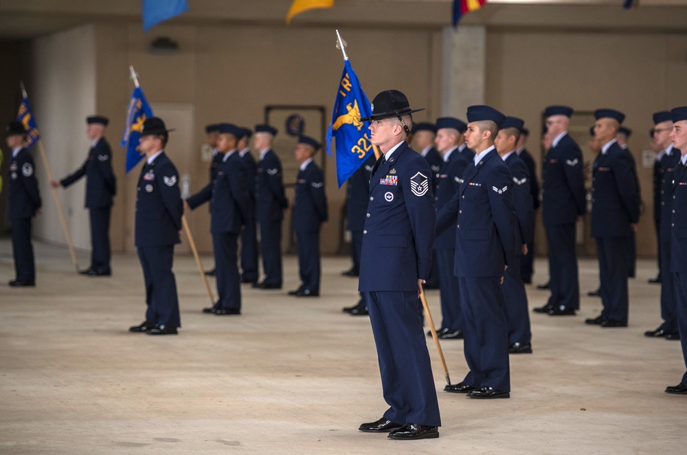 Social distancing practiced at U.S. Air Force BMT graduation