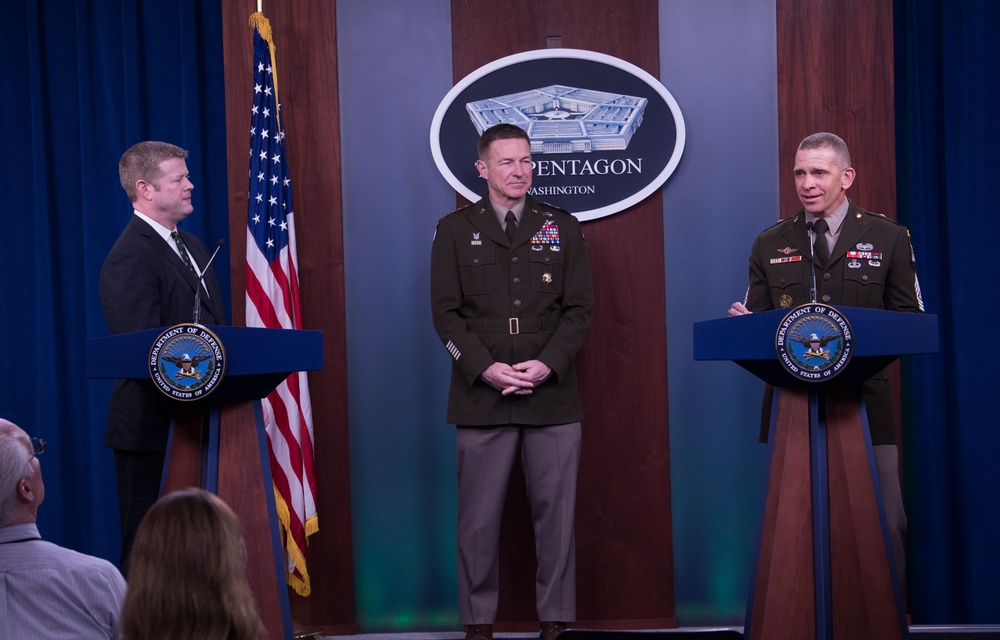 Army Leadership Conduct a Press Conference on COVID-19