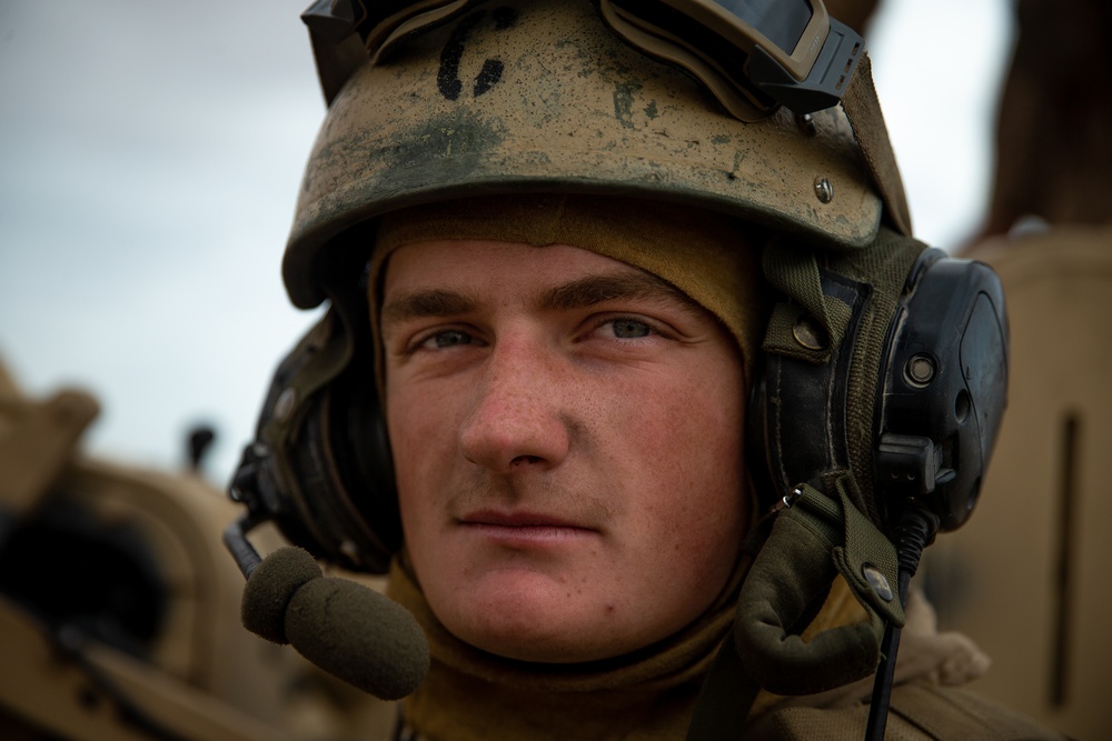 U.S. Marines Conduct Live-Fire Training with M1A1 Abrams Tanks