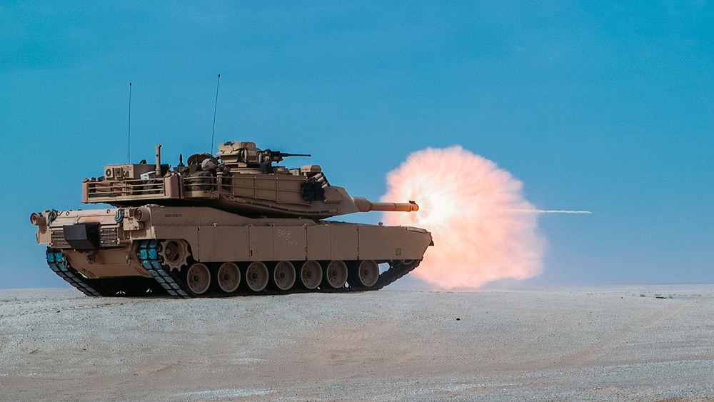 U.S. Marines Conduct Live-Fire Training with M1A1 Abrams Tanks