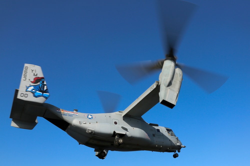 MV-22B Osprey flight operations aboard USS Bataan