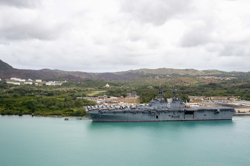 America Expeditionary Strike Group operates from Naval Base Guam, March 21, 2020.