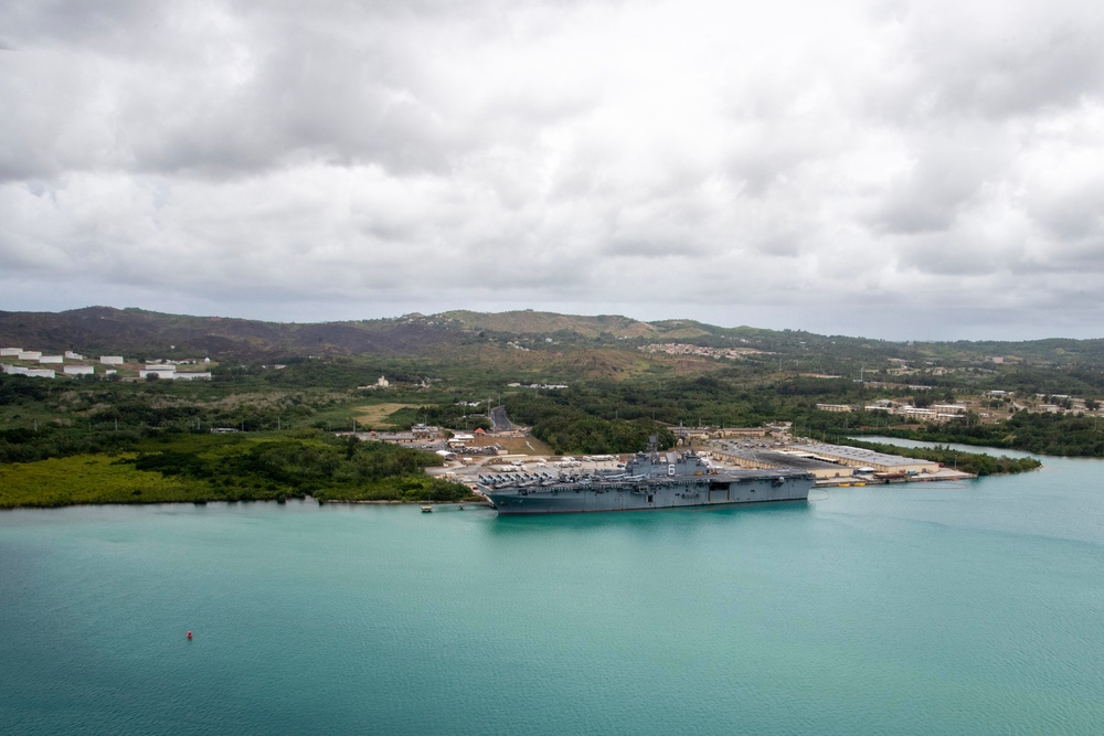 America Expeditionary Strike Group operates from Naval Base Guam, March 21, 2020.