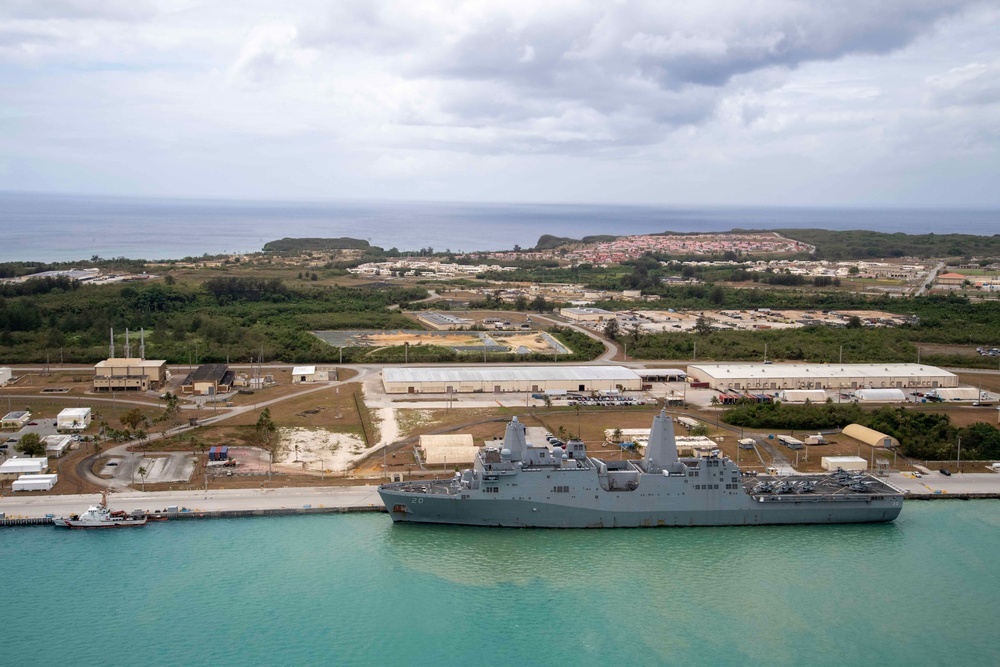 America Expeditionary Strike Group operates from Naval Base Guam, March 21, 2020.