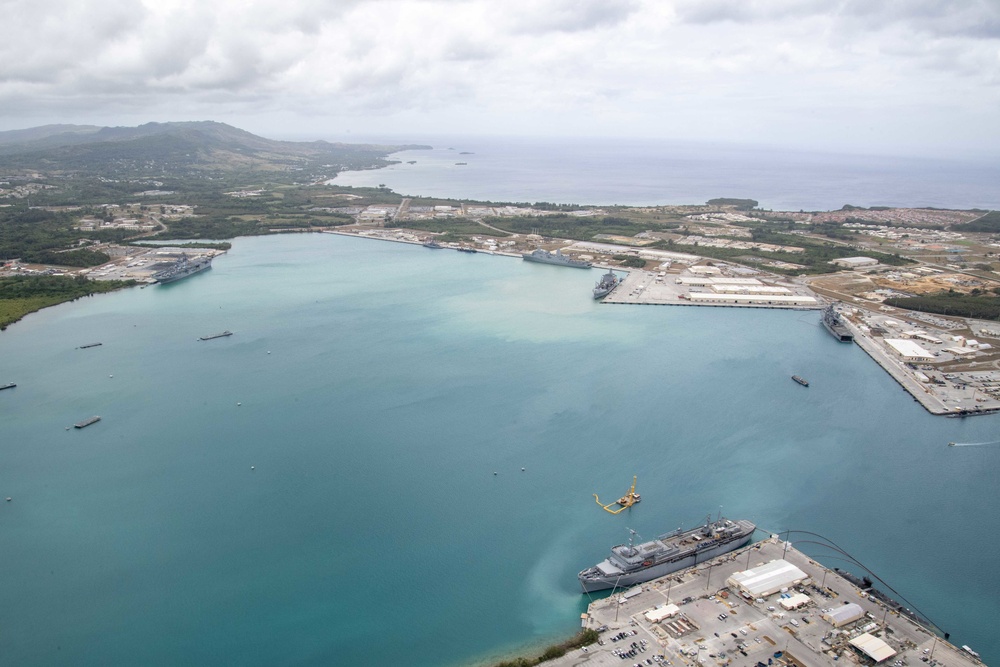 America Expeditionary Strike Group operates from Naval Base Guam, March 21, 2020.