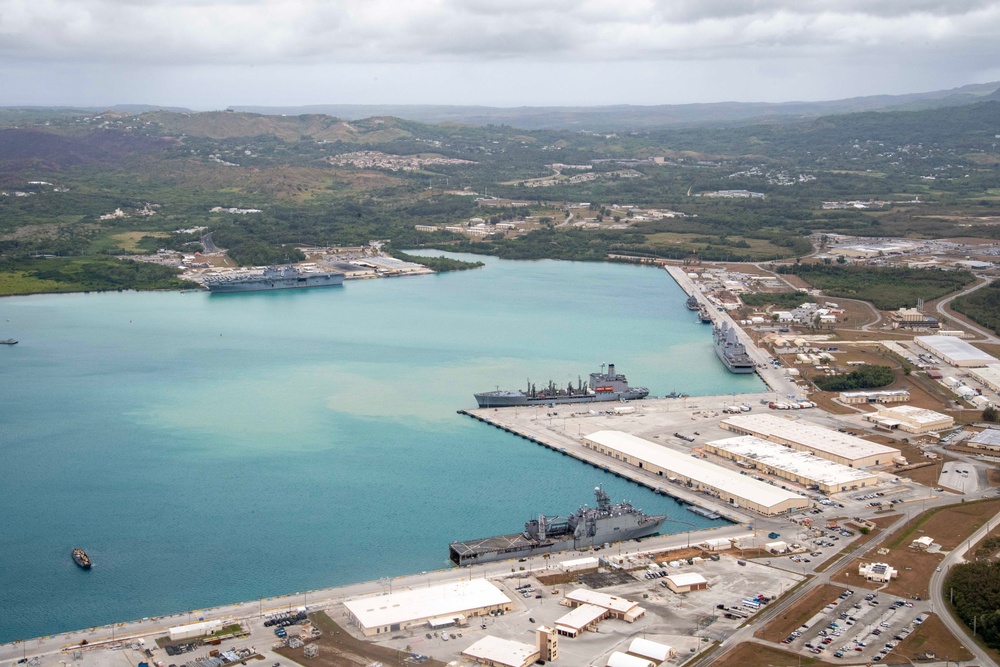 America Expeditionary Strike Group operates from Naval Base Guam, March 21, 2020.