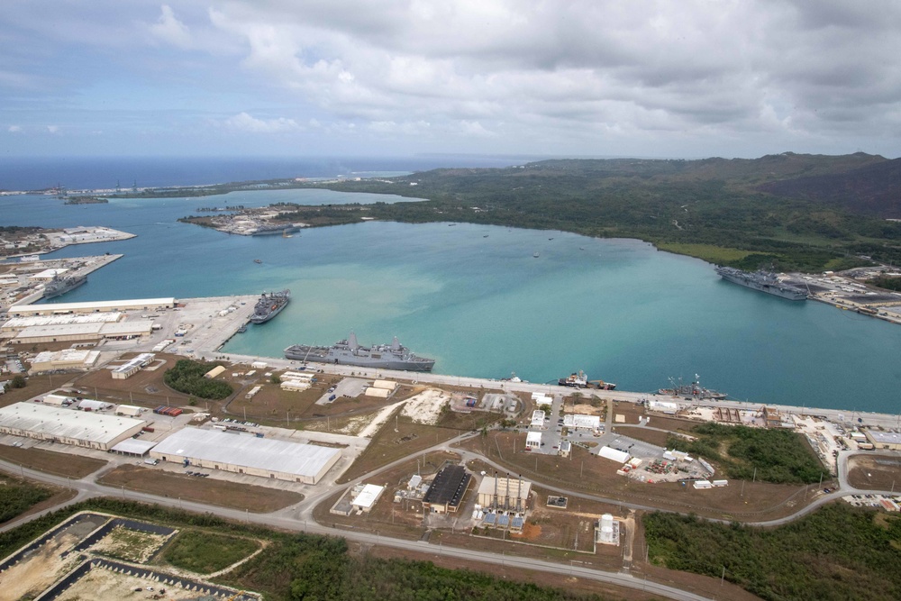 America Expeditionary Strike Group operates from Naval Base Guam, March 21, 2020.