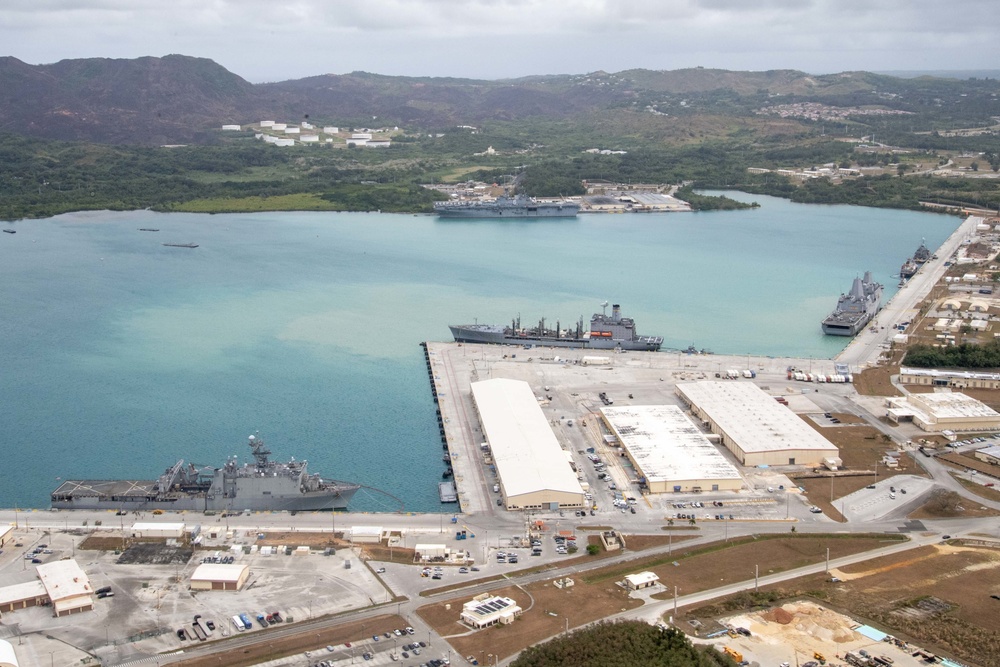 America Expeditionary Strike Group operates from Naval Base Guam, March 21, 2020.