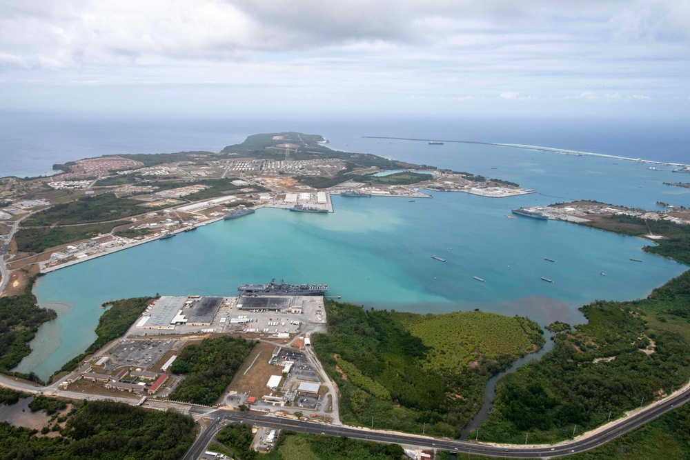 America Expeditionary Strike Group operates from Naval Base Guam, March 21, 2020.