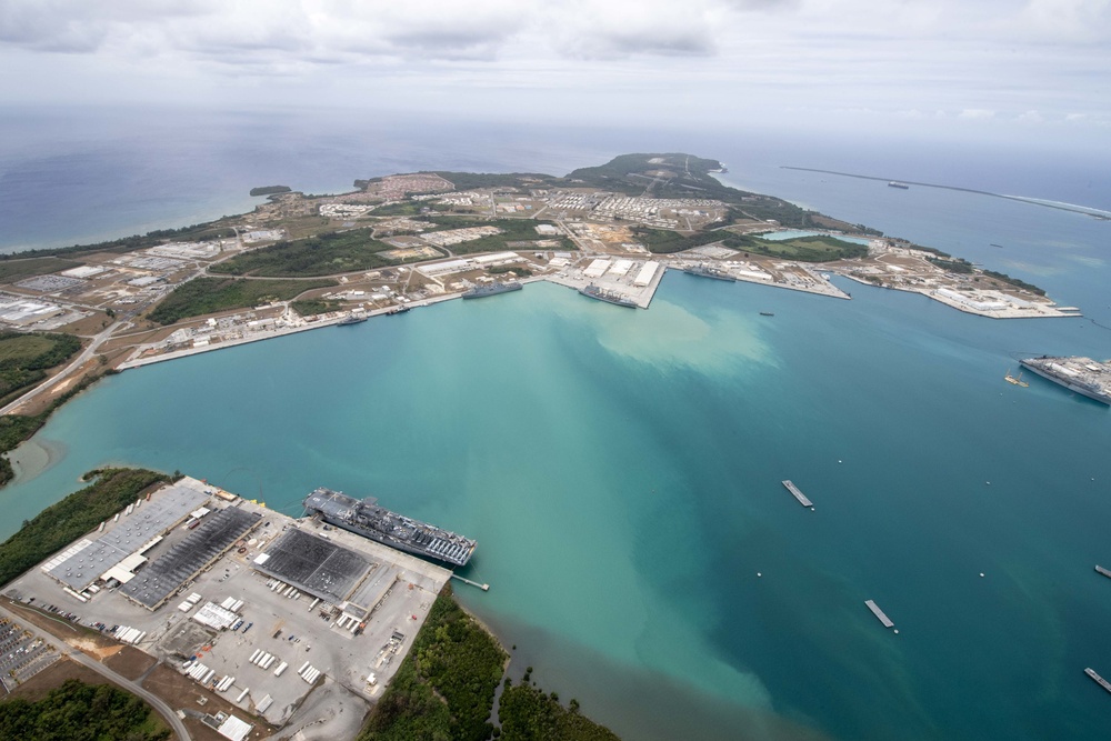 America Expeditionary Strike Group operates from Naval Base Guam, March 21, 2020.