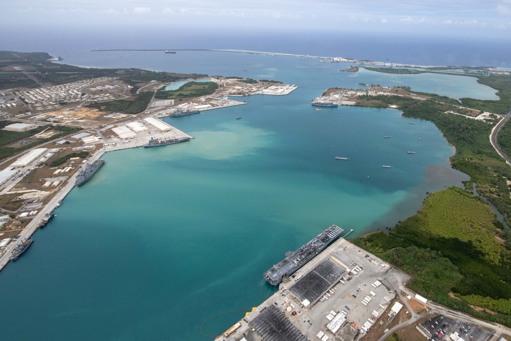 America Expeditionary Strike Group operates from Naval Base Guam, March 21, 2020.