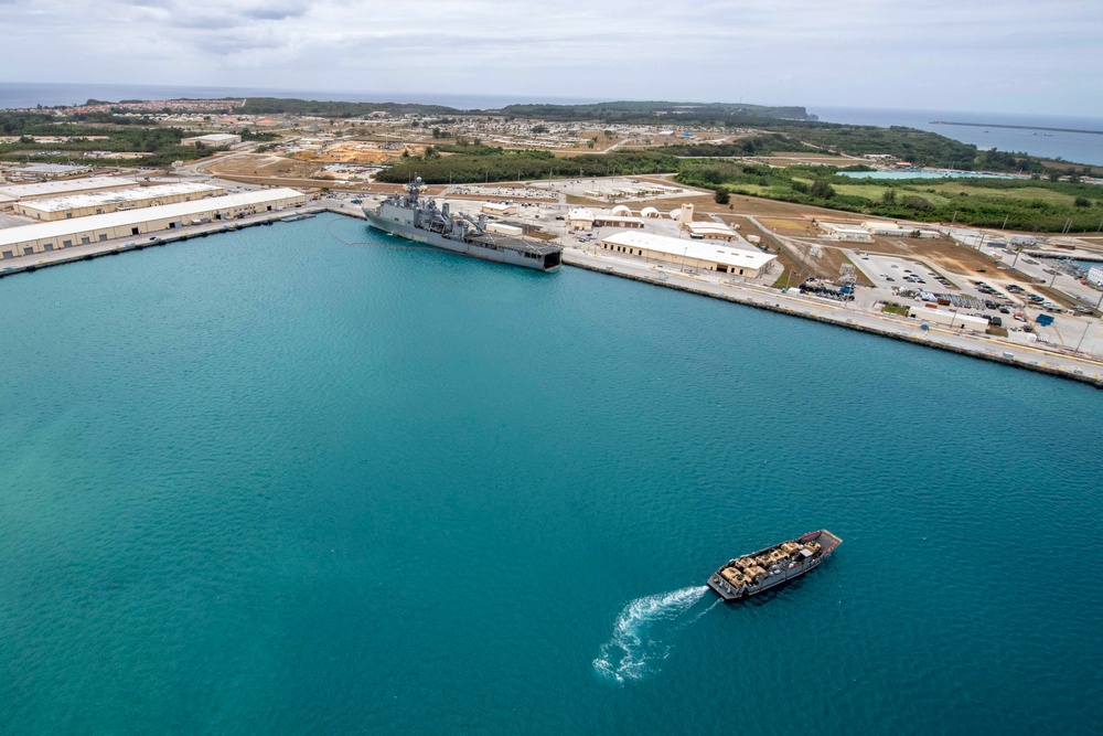 America Expeditionary Strike Group operates from Naval Base Guam, March 21, 2020.