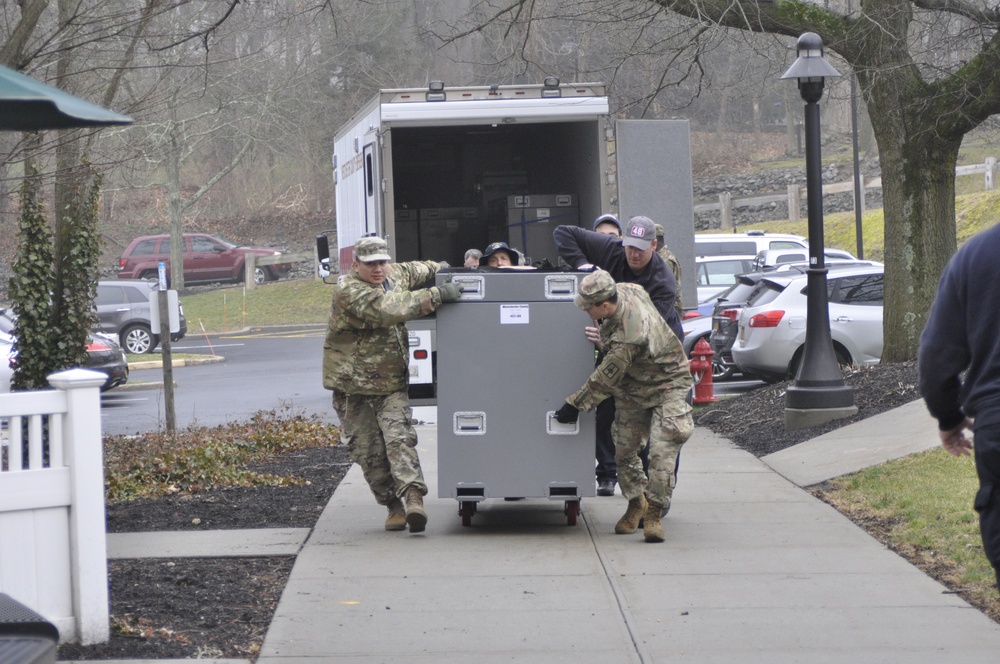 NY National Guard assists hospitals with temporary treatment tents