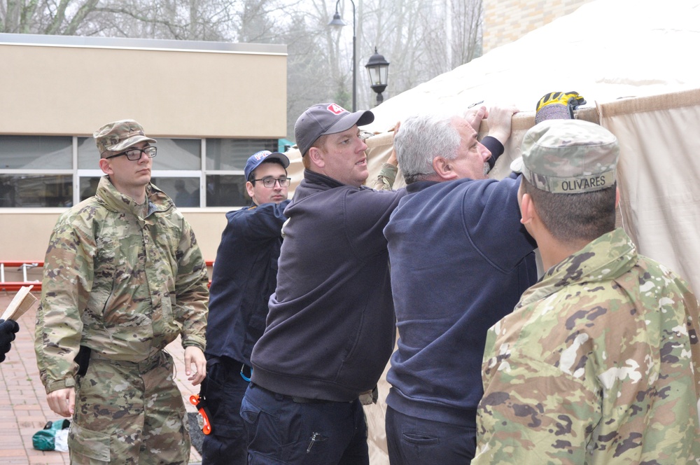 NY National Guard assists hospitals with temporary treatment tents