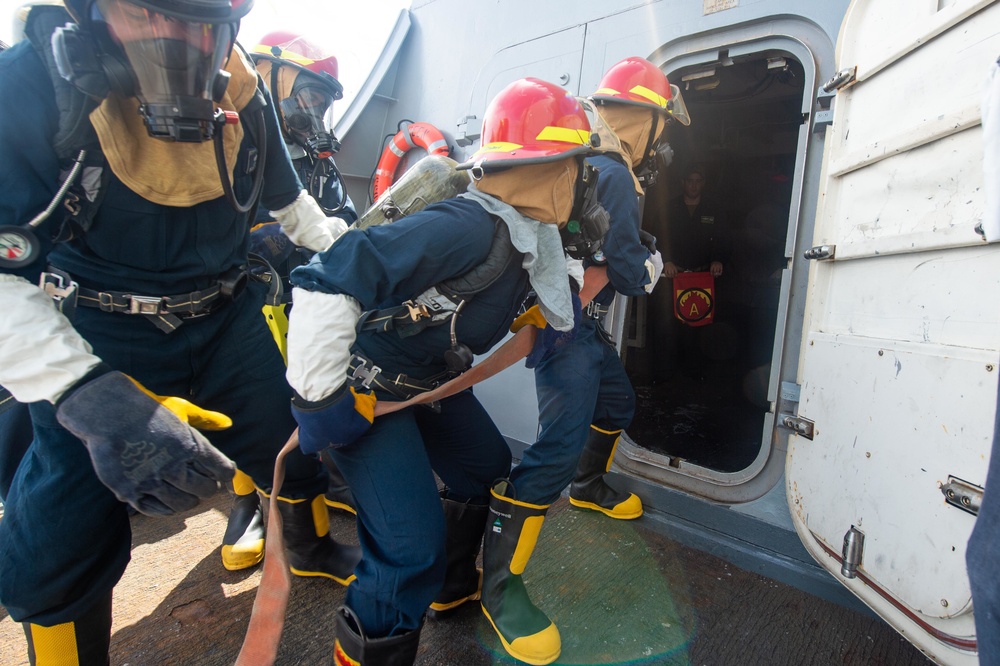 USS Green Bay damage control drill, March 19, 2020