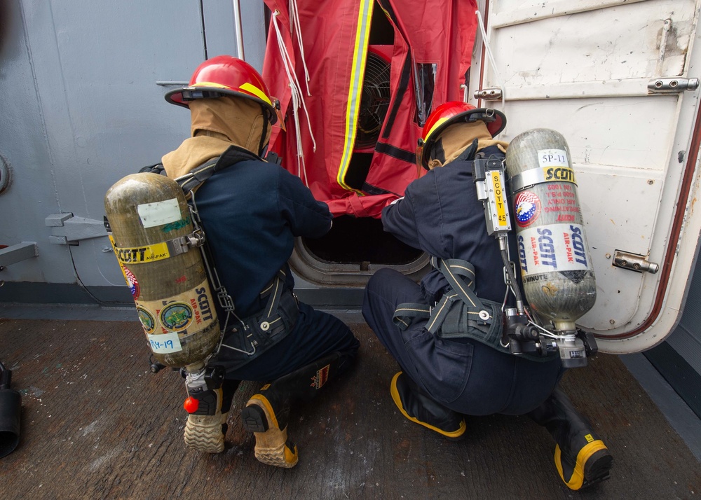 USS Green Bay damage control drill, March 19, 2020