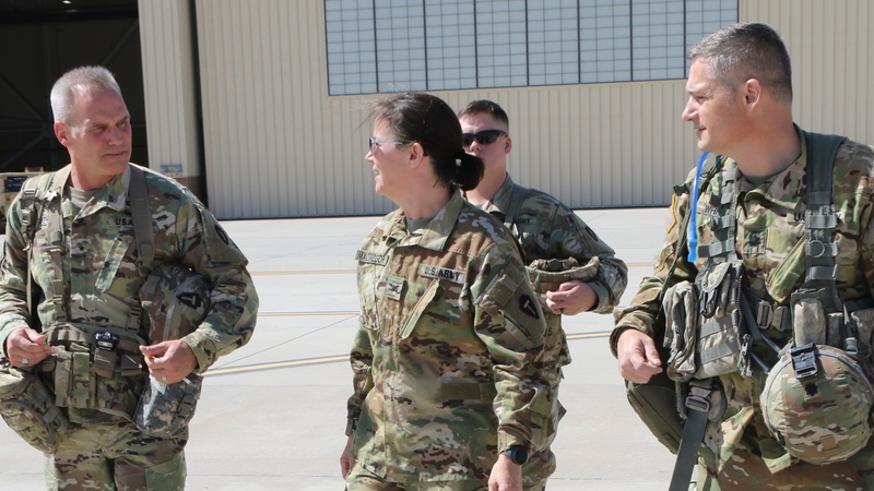 Brigadier General Burkett visits the 36th Combat Aviation Brigade