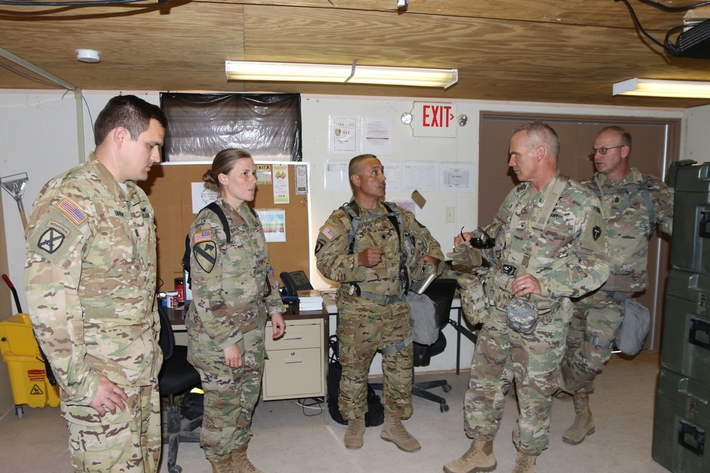 Brigadier General Burkett visits the 36th Combat Aviation Brigade