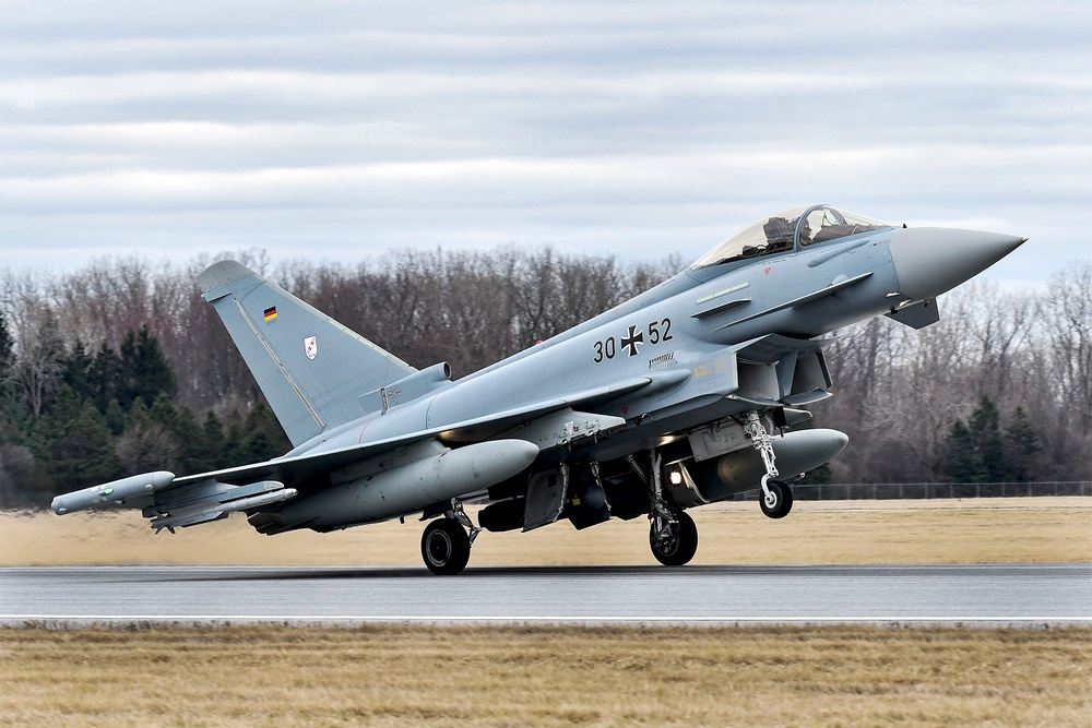 German Eurofighters touchdown at Selfridge