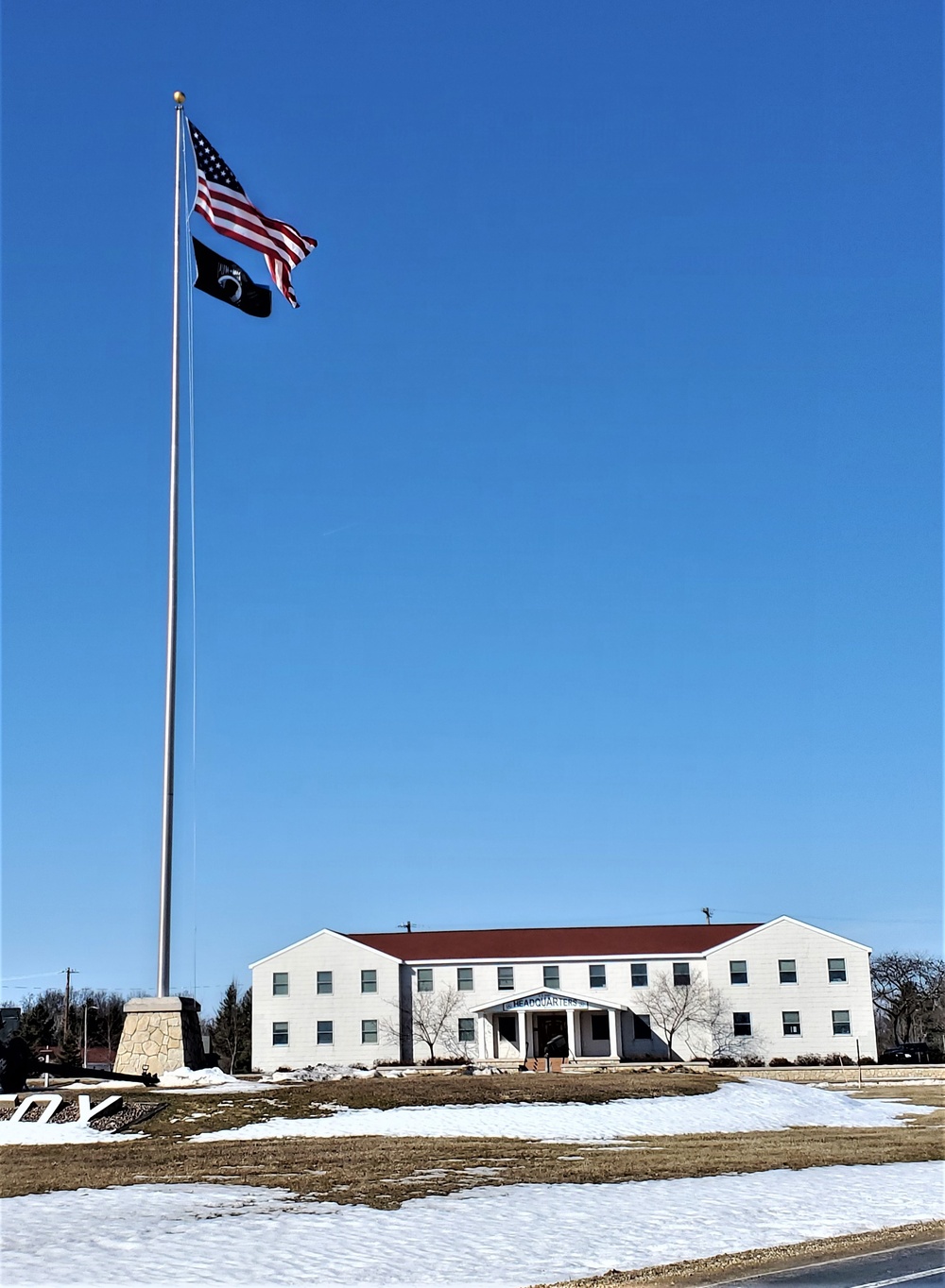 American Flag and Fort McCoy