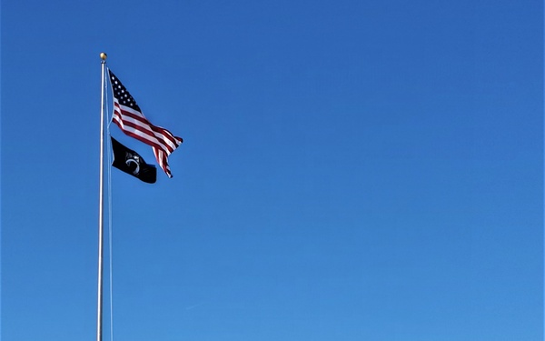 American Flag and Fort McCoy