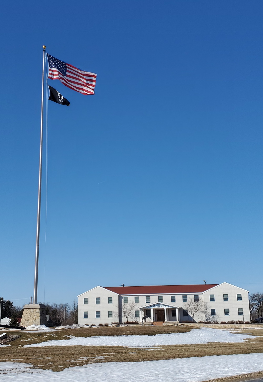 American Flag and Fort McCoy