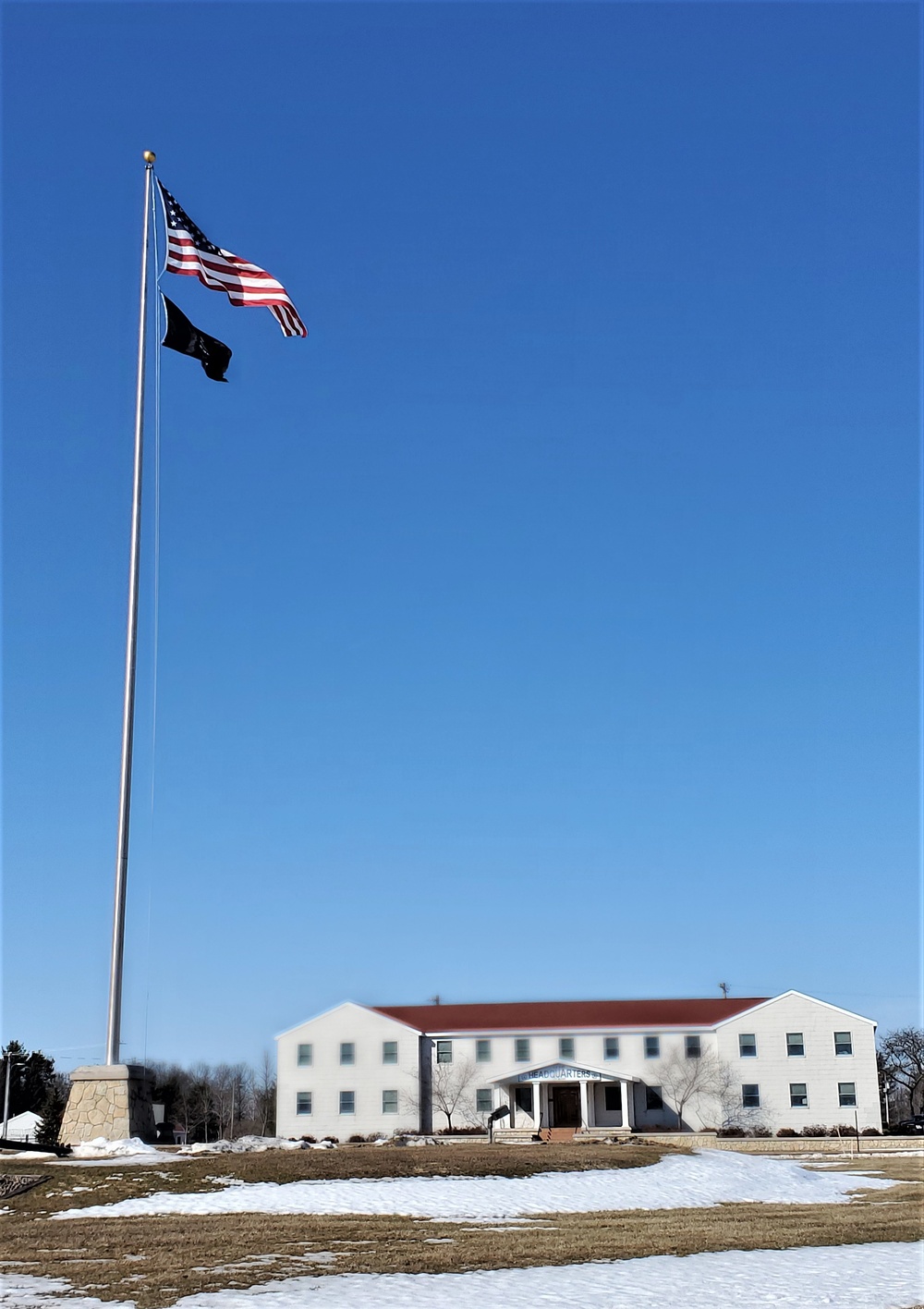 American Flag and Fort McCoy